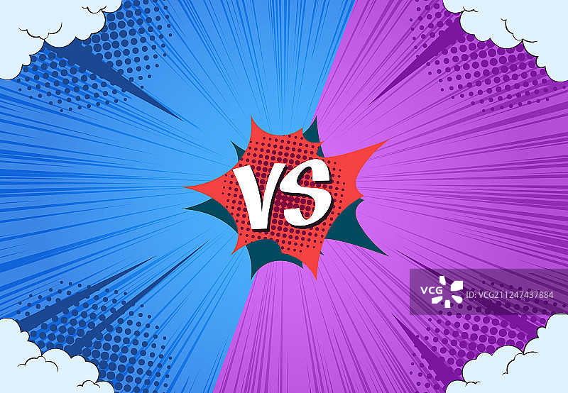 漫画VS背景对战书页图片素材