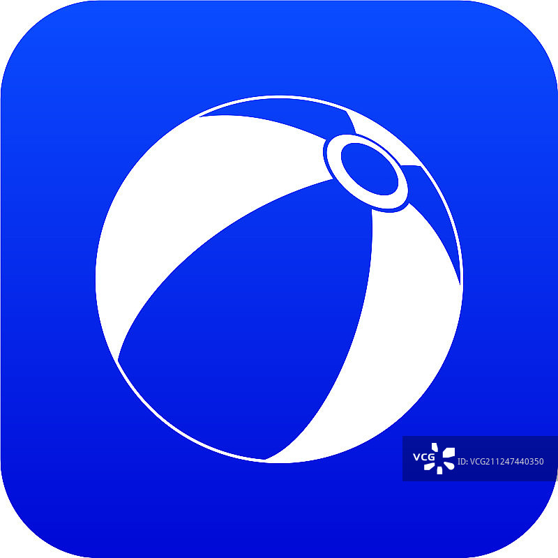 蓝色沙滩球图标图片素材