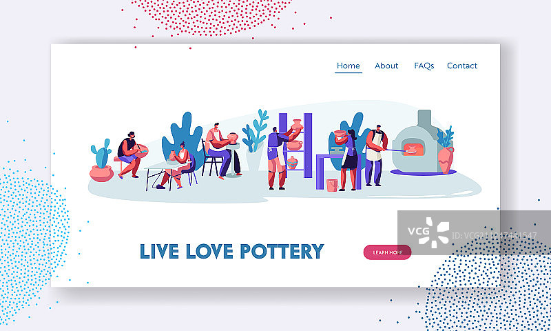 陶艺作坊网站着陆页人物图片素材