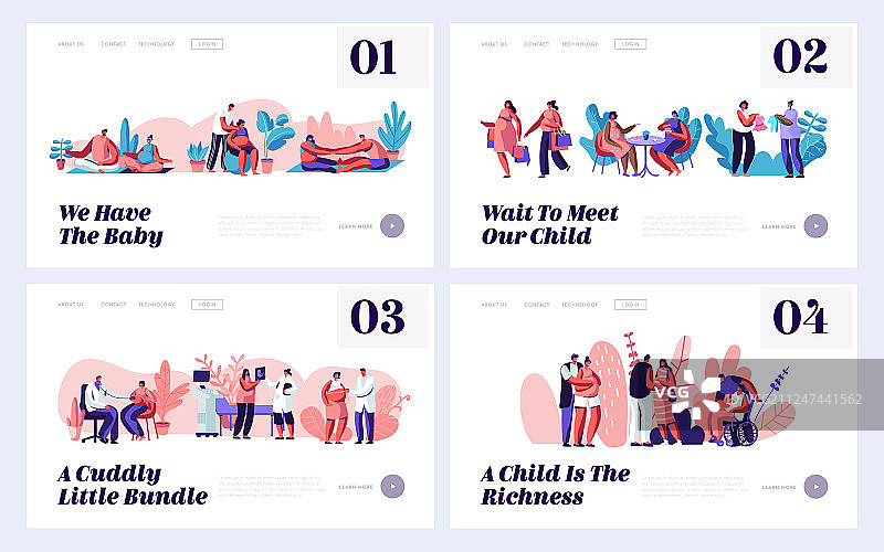 孕期家庭网页着陆页图片素材