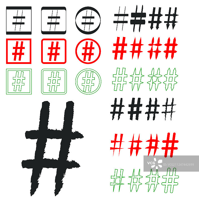 井号数字符号图片素材
