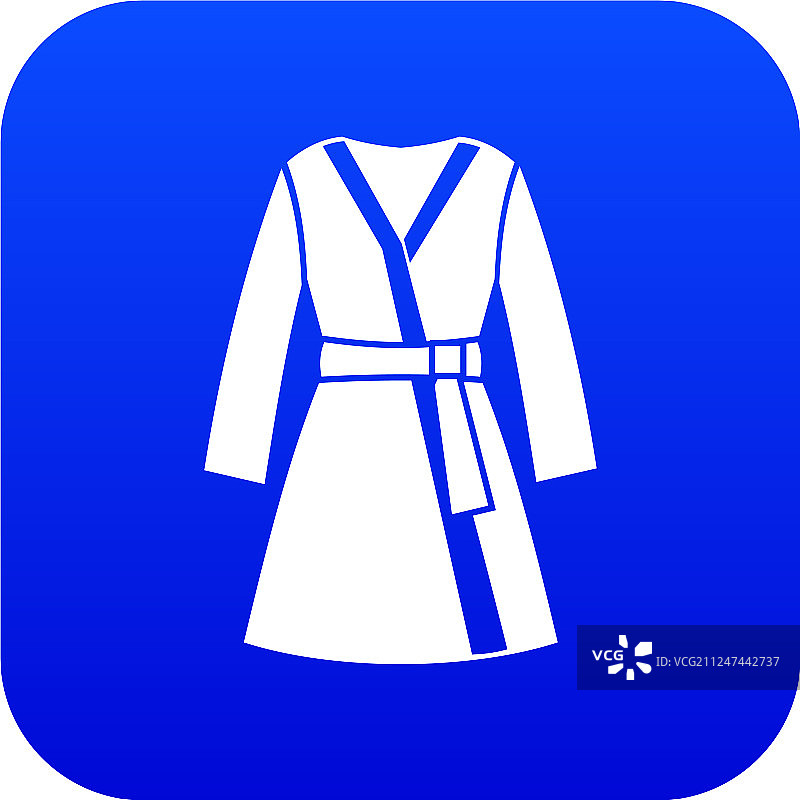 蓝色浴袍图标图片素材