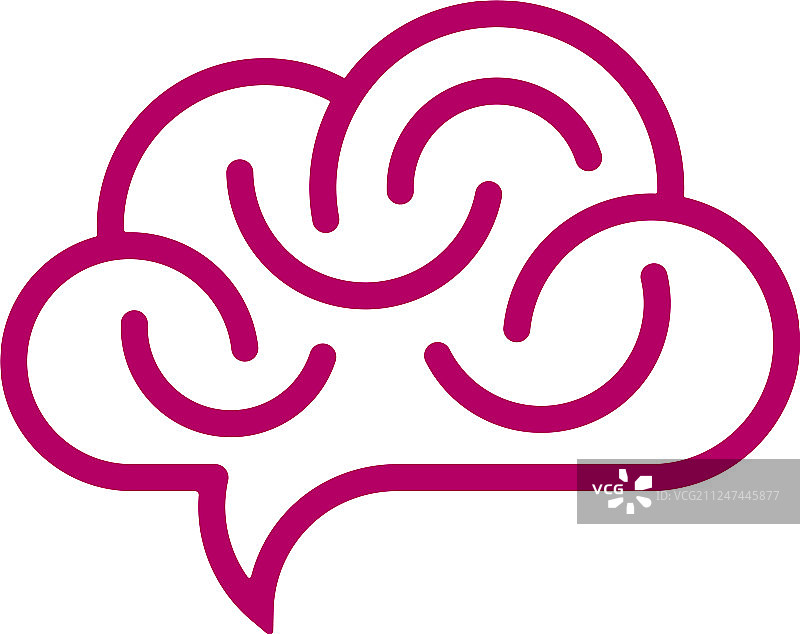 大脑与云状语音气泡图片素材