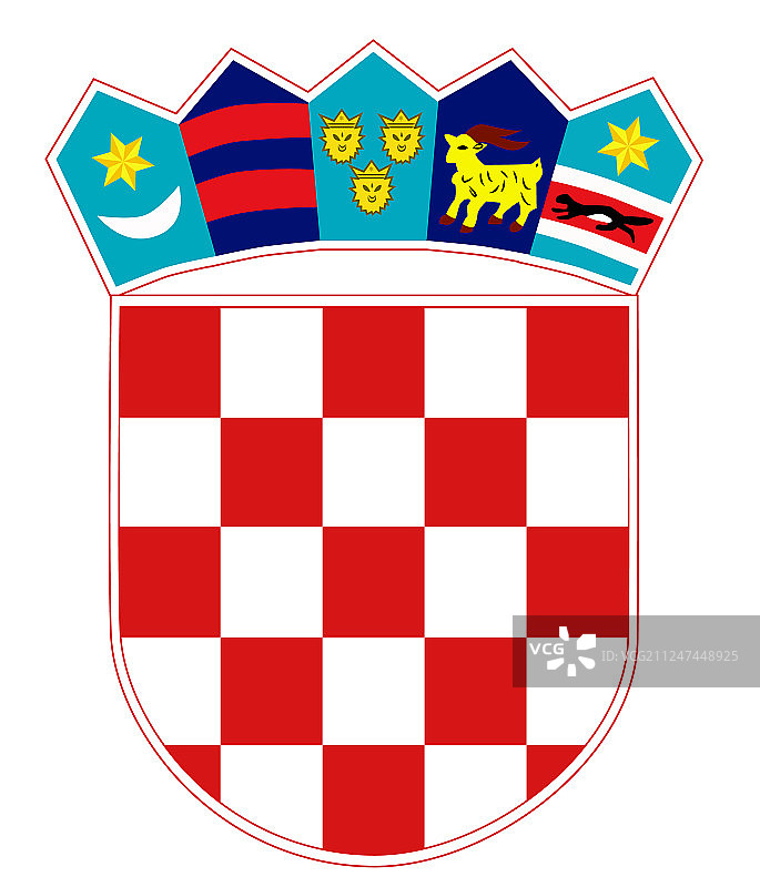 克罗地亚国徽或国家象征图片素材