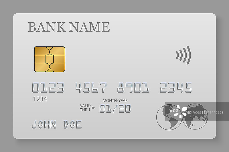 信用卡逼真模型图片素材