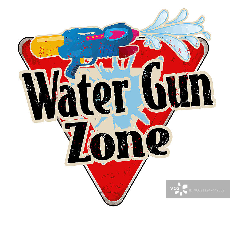 水枪区域复古生锈金属标志图片素材