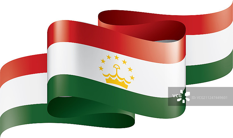 塔吉克斯坦国旗上有白色图片素材