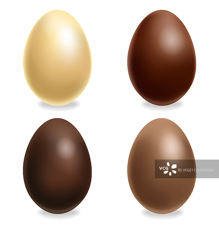 白色牛奶巧克力彩蛋套装图片素材