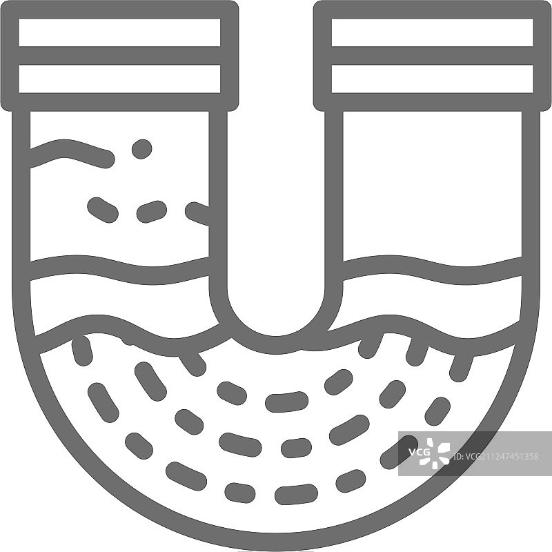 水管泥浆堵塞造成的污染图片素材