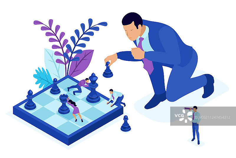 2.5D大型商业国际象棋游戏增长策略图片素材