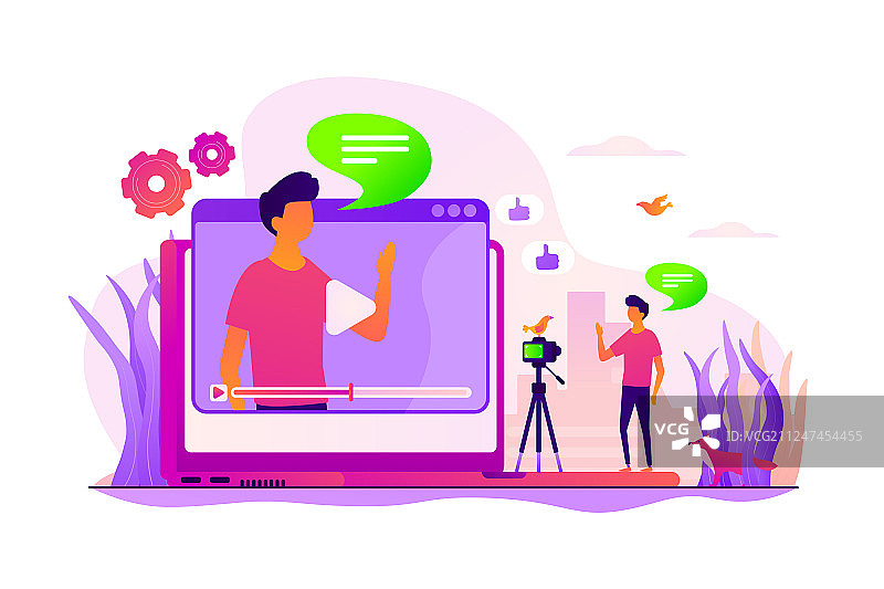 视频博客概念图片素材