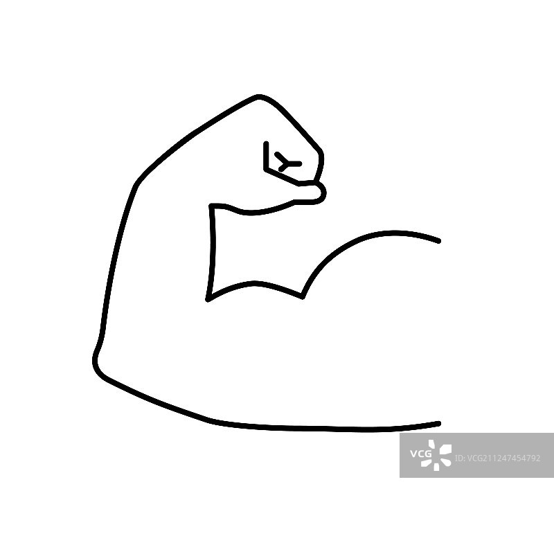 强壮的肌肉图标手臂肌肉图片素材