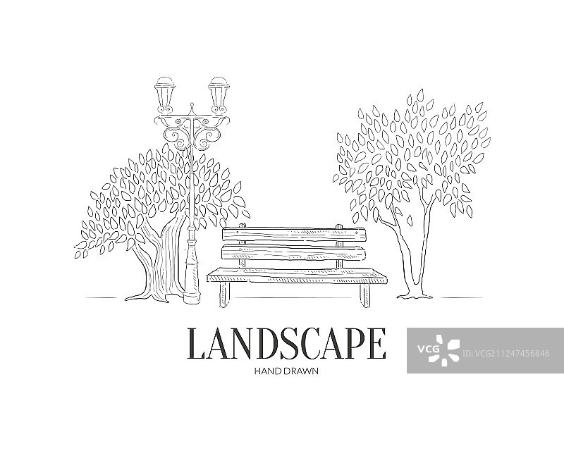 手绘木质风景banner模板图片素材