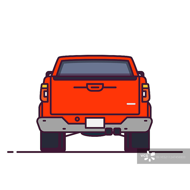 皮卡车背影图片素材