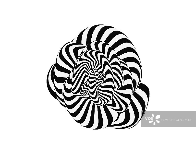 3D几何隧道黑白背景图片素材