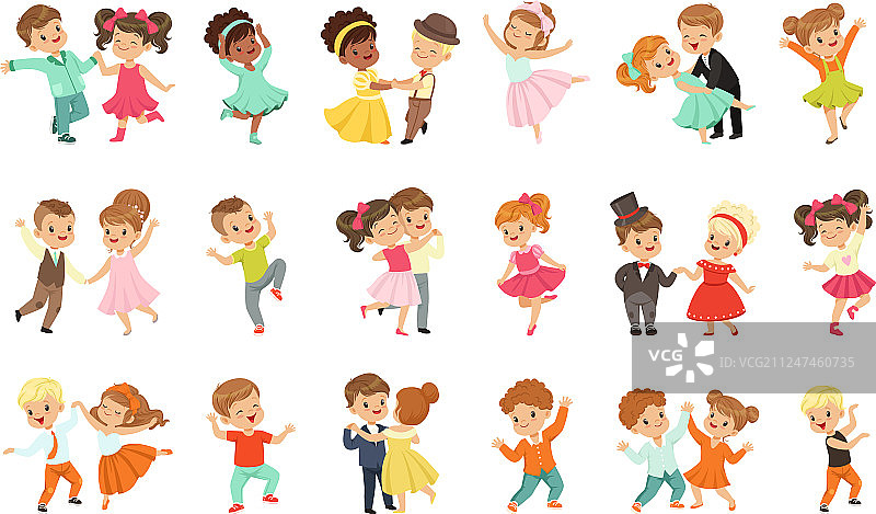 情侣和小朋友跳舞场景现代风图片素材
