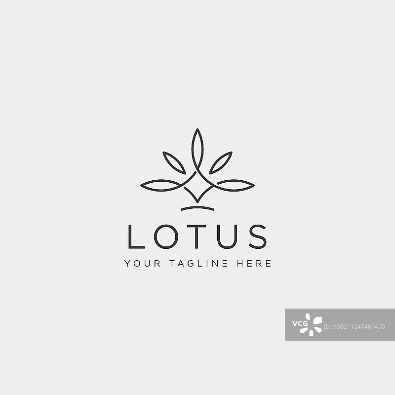 花卉线条美简约logo图片素材