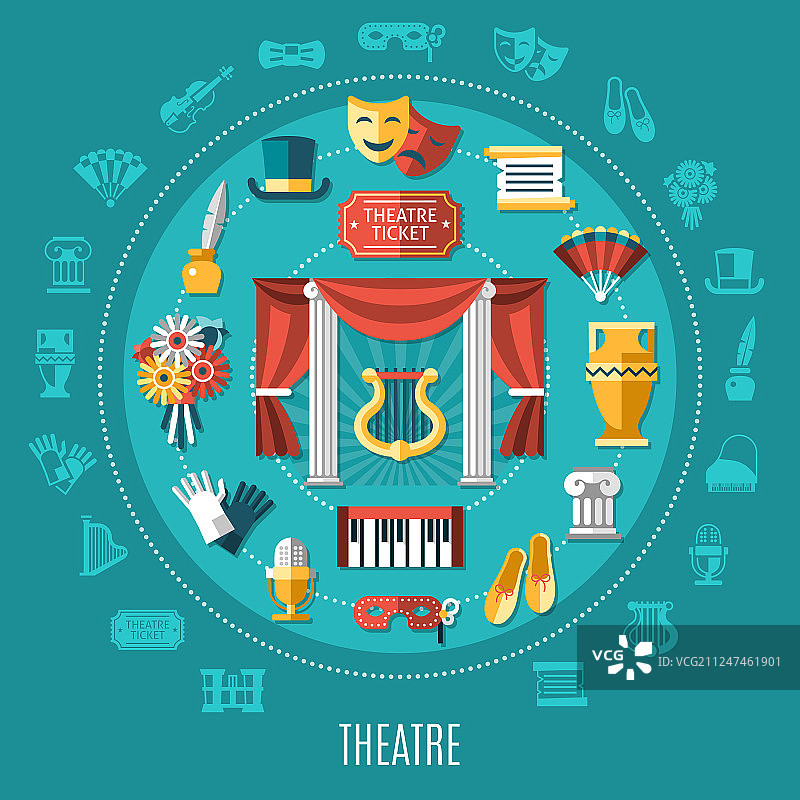 剧院圆形构图图片素材