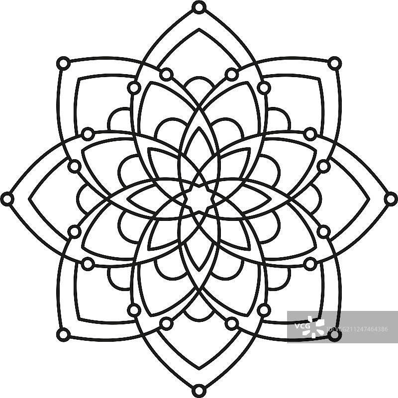 黑白圆形对称图案图片素材