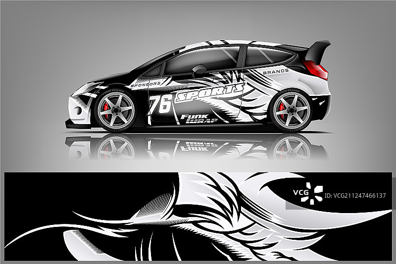汽车贴花包装设计图片素材