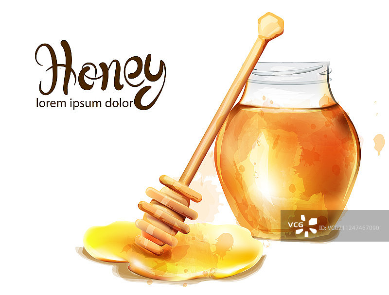 水彩蜂窝banner图片素材