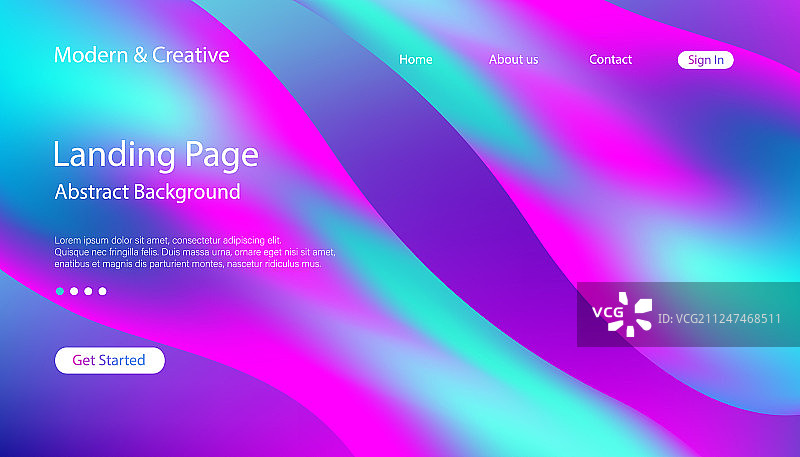 网站着陆页模板图片素材