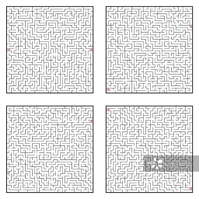 一套迷宫游戏的孩子拼图的孩子图片素材