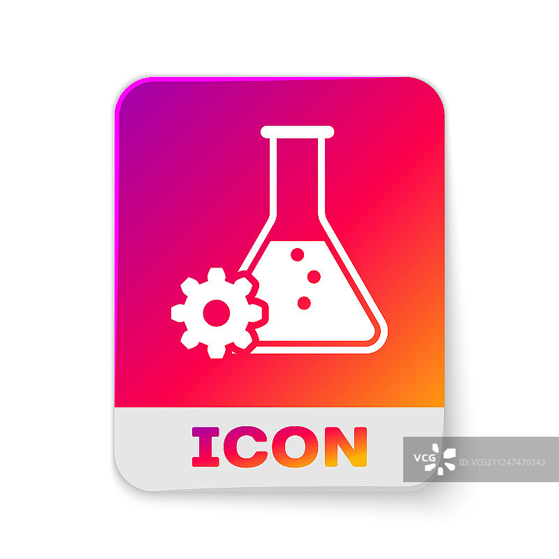 白色生物工程图标，白色背景图片素材