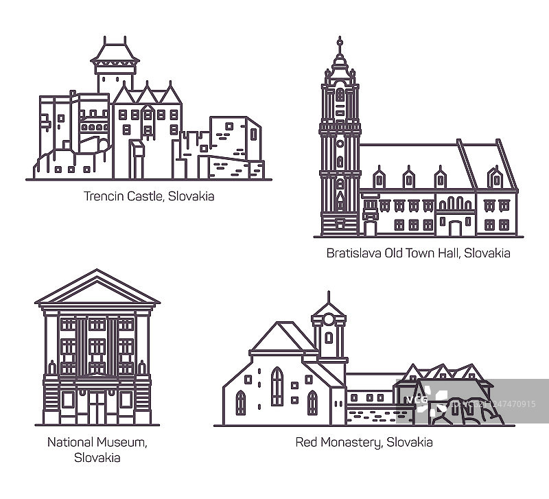 斯洛伐克的著名建筑群图片素材