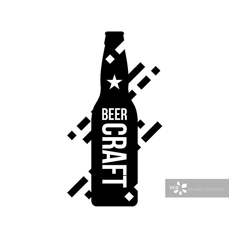 现代精酿啤酒饮品独立标志图片素材