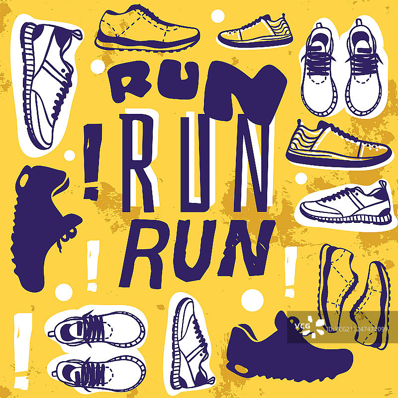 奔跑banner海报创意图片素材