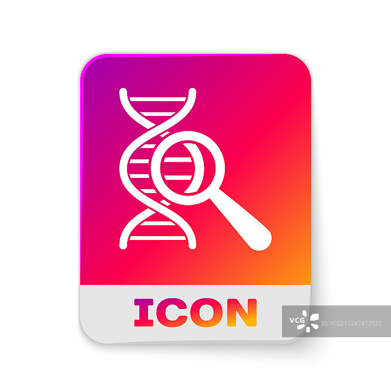 白色DNA研究搜索图标图片素材