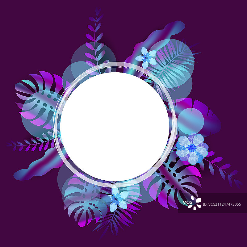 棕榈叶夏季促销海报banner图片素材