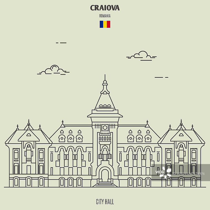 克拉约瓦市政厅图片素材