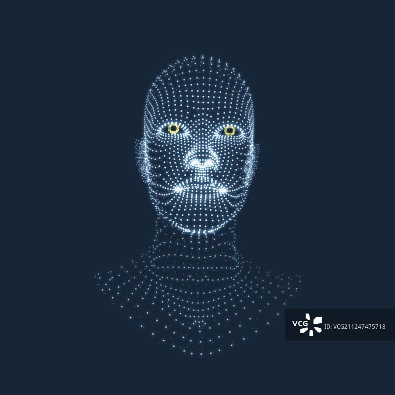 3D网格人脸设计头像图片素材