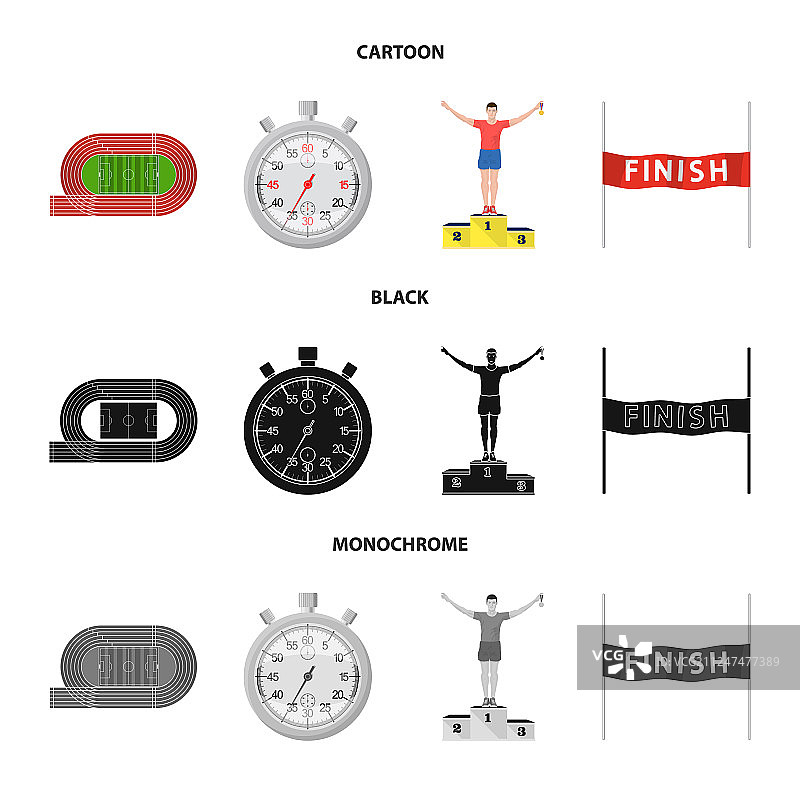 运动和获胜者标志设计合集图片素材