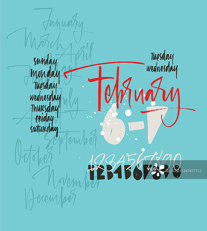 年份月份标题图片素材