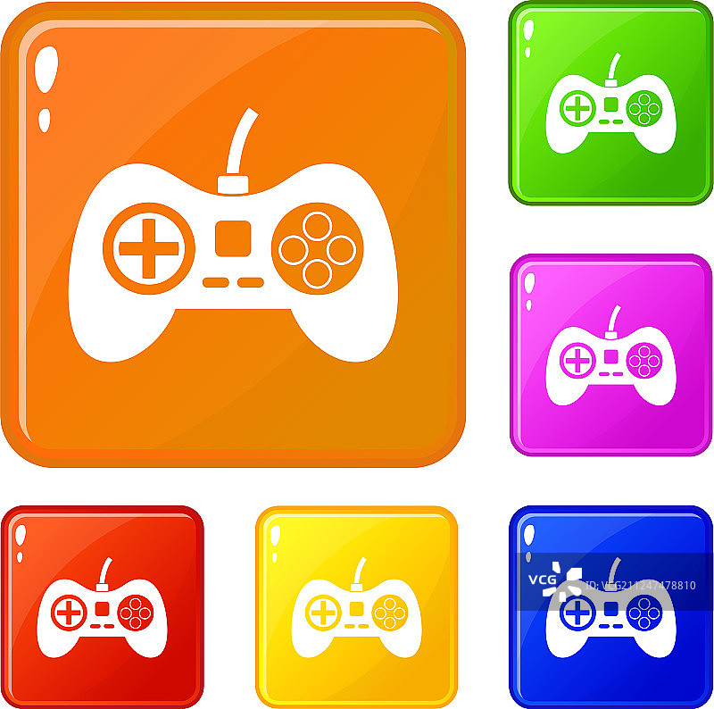 游戏机控制器图标集图片素材