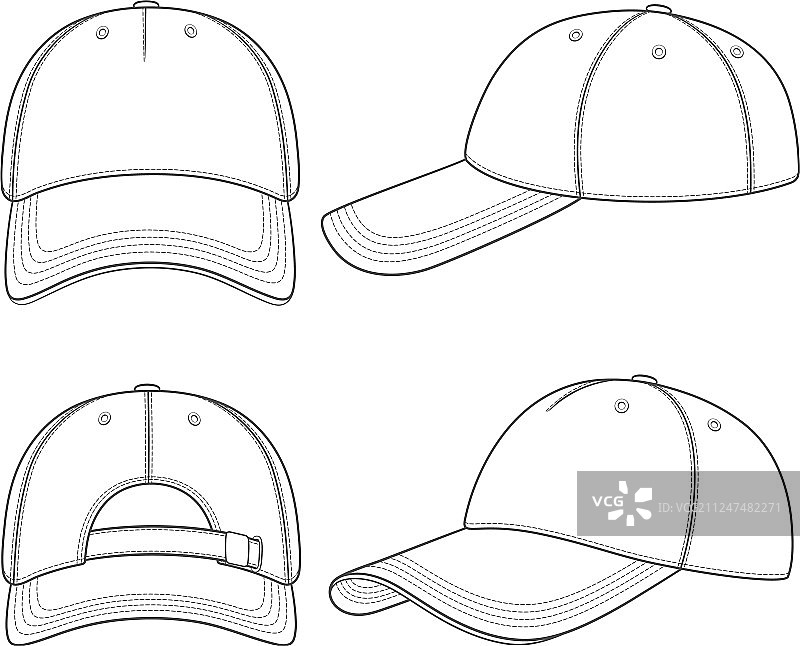 棒球帽套装图片素材