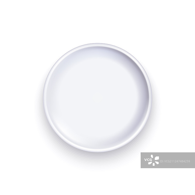 逼真细腻的3D白色空白食品模型图片素材