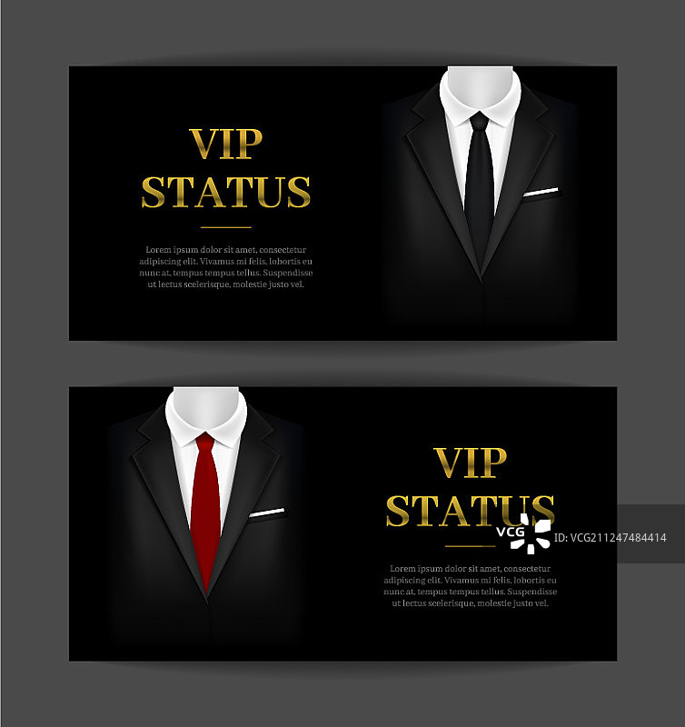 逼真3D黑色西装和燕尾服banner图片素材