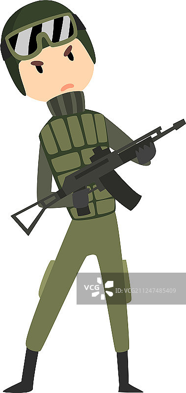 持枪的军人角色图片素材
