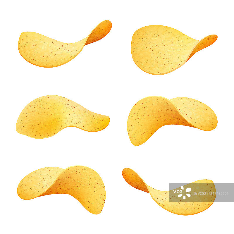 黄色薯片合集图片素材