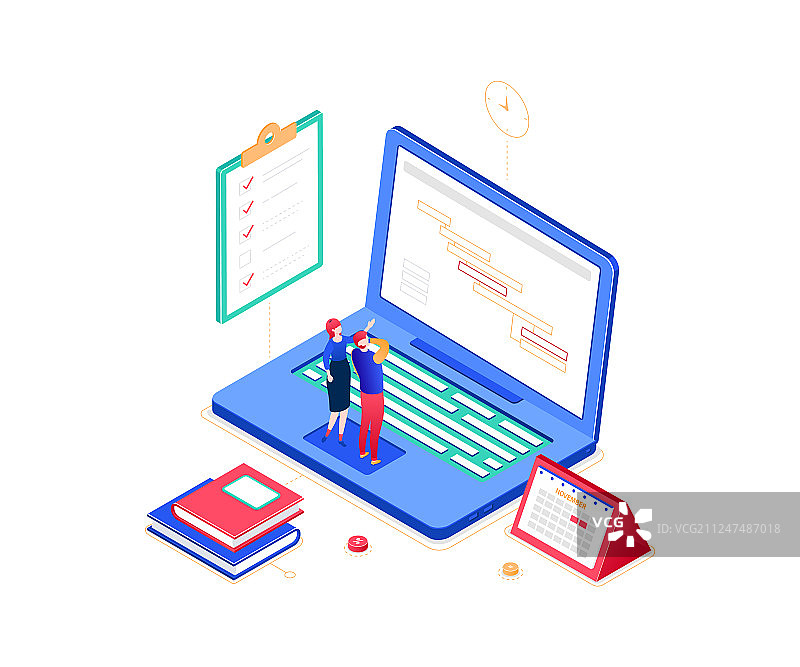 任务管理2.5D彩色设计图片素材