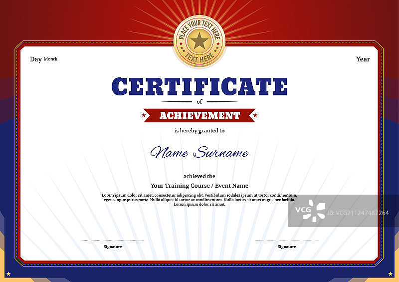 证书模板边框文凭设计图片素材