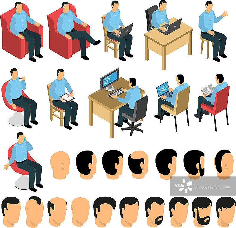 坐着的男人创作素材图片素材