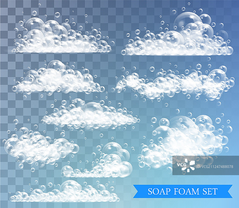 隔离的带气泡的肥皂泡图片素材