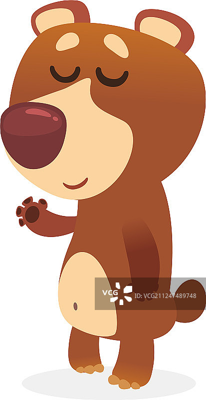 有趣的卡通棕熊图片素材