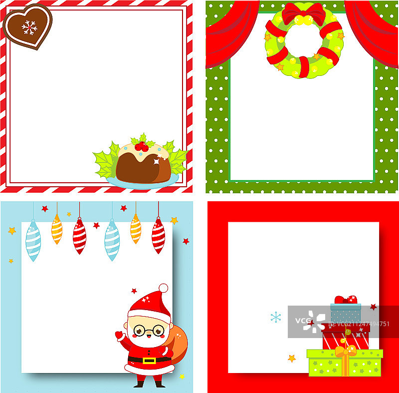 装饰圣诞节新年空白边框图片素材