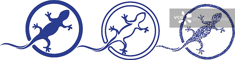 蜥蜴变色龙壁虎黑色剪影图片素材